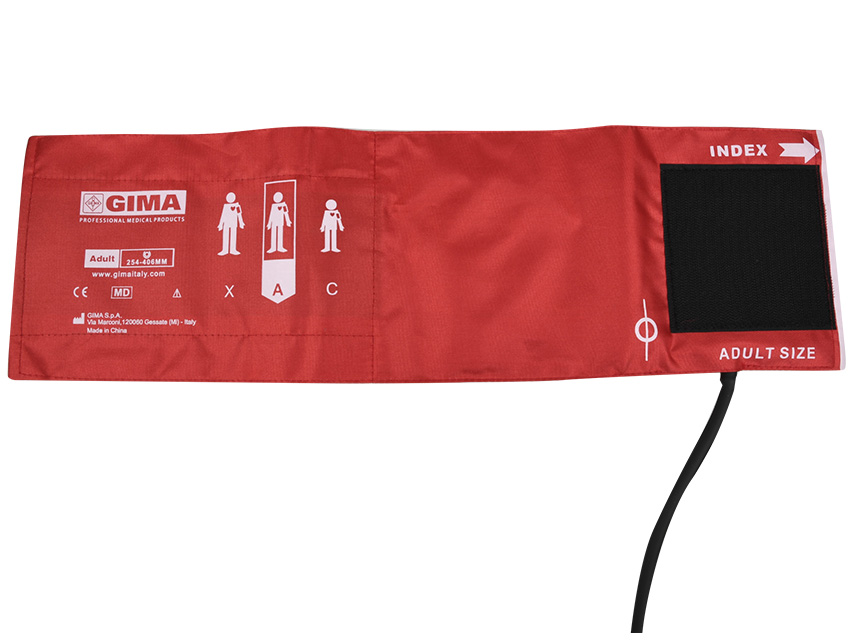 ADULT CUFF AND 1 TUBE BLADDER 49X15 CM - NYLON RED