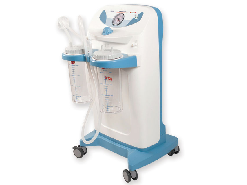 CLINIC PLUS ASPIRATORS 2X4L 230V AR KĀJAS SLĒDZI UN PLŪSMAS REGULĀCIJU
