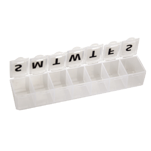 0 WEEKLY PILL BOX - WHITE - BLISTER - ENGLISH