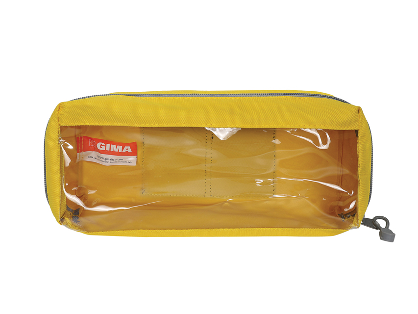 E3 taisnstūra soma ar lodziņu un rokturi, dzeltena