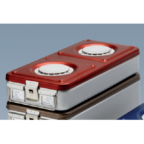 Alumīnija konteineris ar 1 vārstu 30x27x11 sarkans