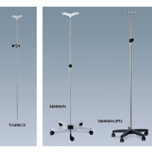 Infūzijas statīvs ar 4 NT āķiem -plastmasas pamatne, ar ritentiņiem