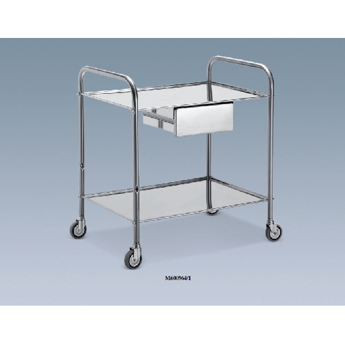 Lancart ratiņi - 2 plaukti - 60 x 40 x 80 h cm