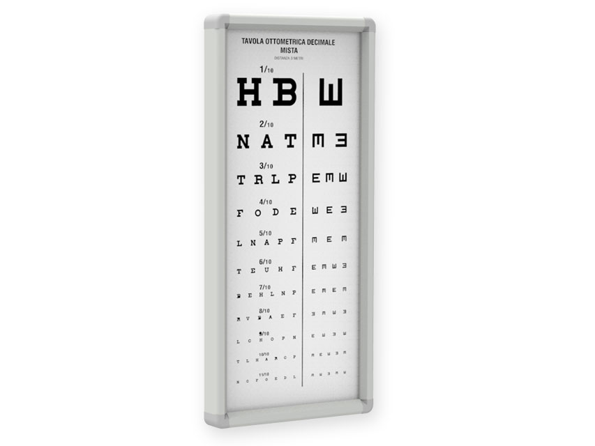 Redzes pārbaudes tabula bez apgaismojuma Mixed decimals, 3m