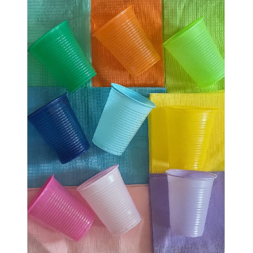 Vienreizlietojamas glāzes 200ml oranžas. N100 (kastē 30x100)