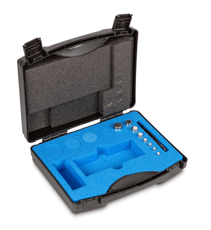 E2, Compact form, 8, stainless steel polished, 1 g - 50 g, in plastic case, 250×210×75 mm, 4045761116559,