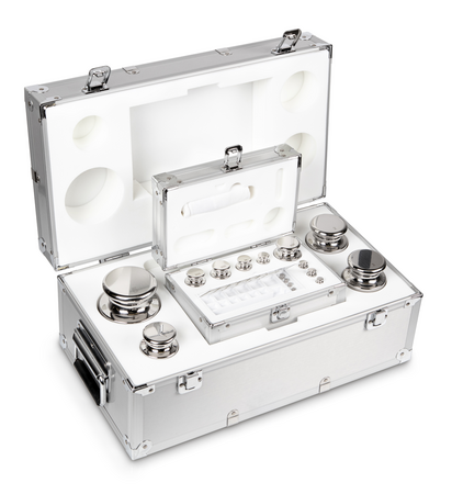 F1, Knob, stainless steel polished, 1 g - 5 kg, in aluminium case, 460×260×200 mm, 4045761223844,
