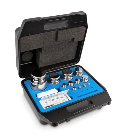 F1, Knob, 28, stainless steel polished, 1 mg - 5 kg, in plastic case, 350×320×180 mm, 4045761080645,
