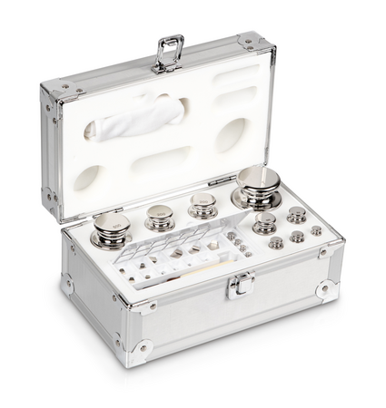 F1, Eco Shape, stainless steel polished, 1 mg - 1 kg, in aluminium case, 230×140×110 mm, 4045761224223,