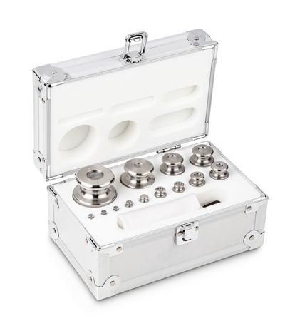 M1, Knob, 13, stainless steel fine turned, 1 g - 1 kg, in aluminium case, 230×140×110 mm, 4045761224841,