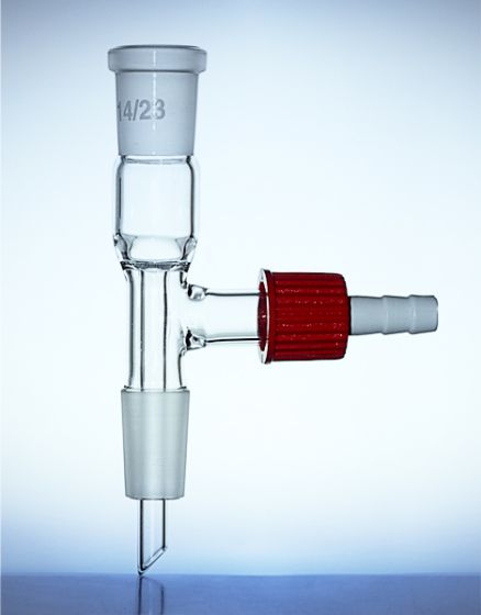 uztvērēja adapteris taisns ar vakuuma savienojumu 2x19/26 ar skrūvju vītni PP CHEMLAND