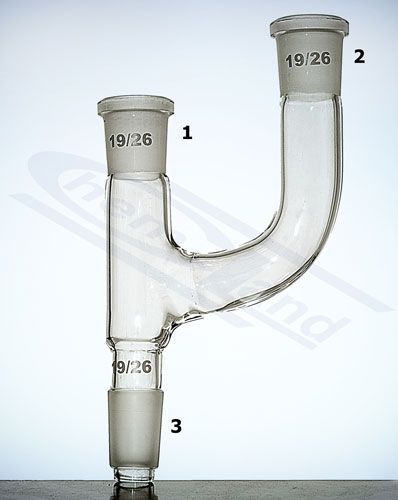 daudzkārtējs adapteris ar 2 paralēliem kakliņiem 2x29/32 ārpus 1x 45/40 CHEMLAND