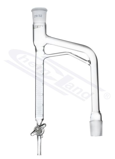 Dean Stark 25ml stikla krāns ar papildu pastiprinājuma caurulīti, slīpēts 29/32