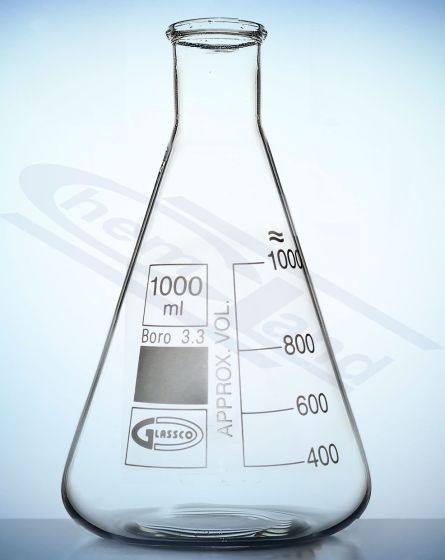 konusveida kolba ar šauru kakliņu 00500 ml GLASSCO DIN ISO 1773