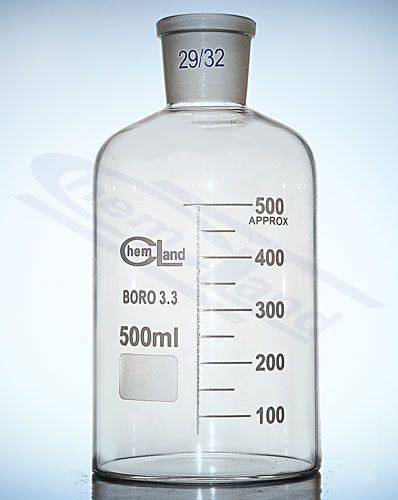 pudele BORO 3,3 00500 NS 34/35 SiO2&gt;80,5 perc