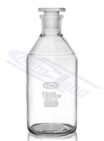 pudele BORO 3.3 01000 WS 29/32 SiO2&gt;80,5 perc Glassco aizbāzni PP