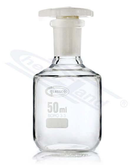 Pudele ar BORO 3,3 00050 WS 14/23 SiO2>80,5 perc. Glassco PE aizbāzni