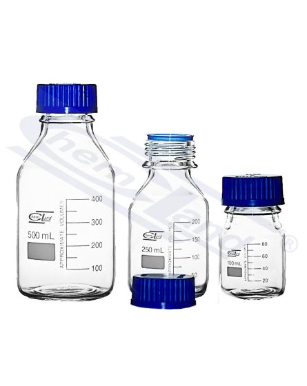 pudele ar skrūvējamu vāciņu BORO 3.3 GL45 01000ml CHEMLAND