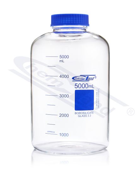pudele ar skrūvējamu vāciņu BORO 3.3 GL80 05000ml CHEMLAND NEW LINE