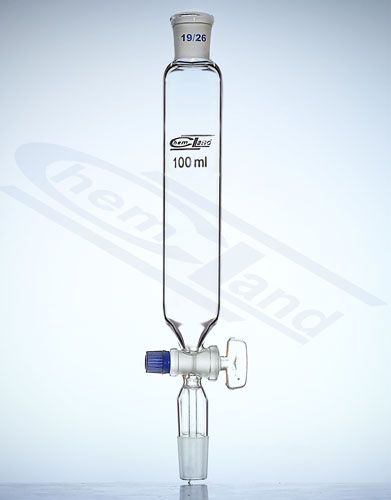 piltuve cilindriska 0250ml ar aizbīdni stikls NS 19/26