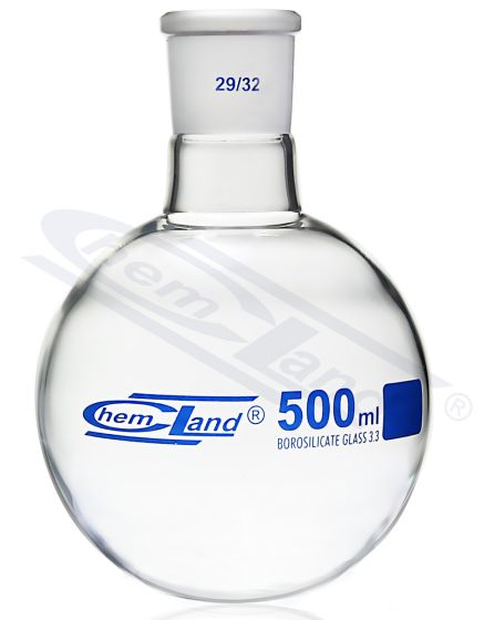 pudele ar apaļu dibenu 00025 ml, ligzda 14/23 CHEMLAND