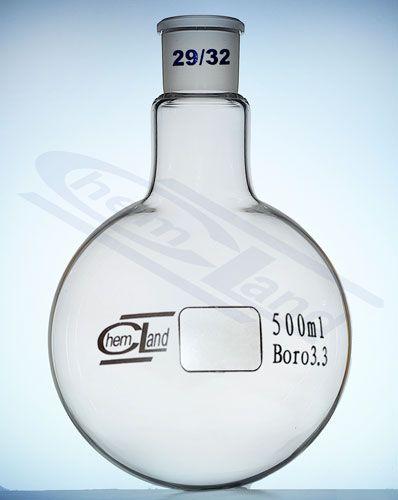 pudele ar apaļu dibenu 00250ml ligzda 29/32 CHEMLAND