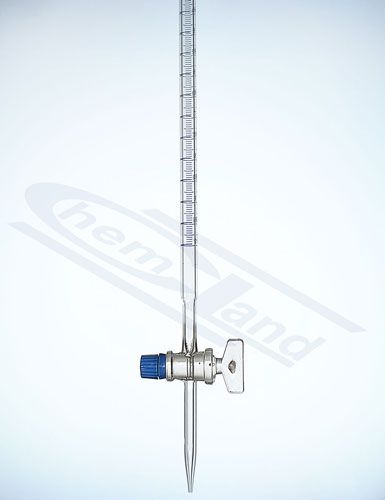 Birete ar taisnu aizbāzni stikla zila gradācija cl.B 050ml