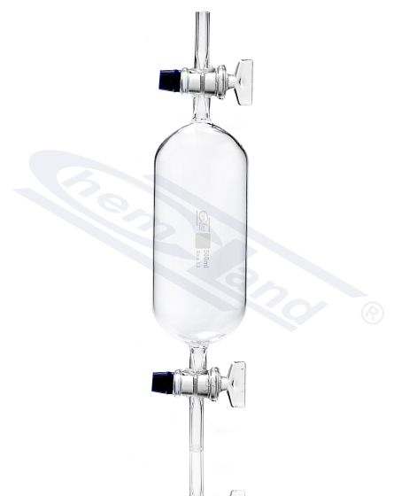 bireta gāzei stikla aizbīdnis 0100 ml