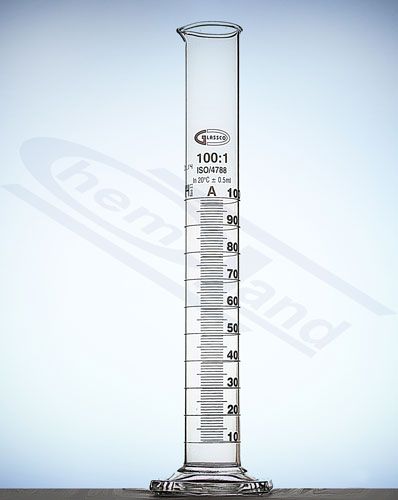cilindrs A klases brūna gradācija ar partijas sertifikātu 1000ml stikla pamatne GLASS