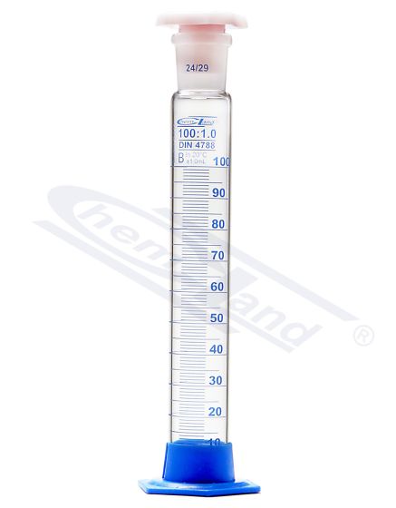 mērcilindrs CHEMLAND NEW LINE ar stoperi PP and pamatne PP 0500ml cl. B